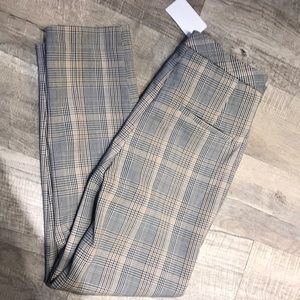 NWT H&M Skinny Fit Plaid Dress Pants (6)